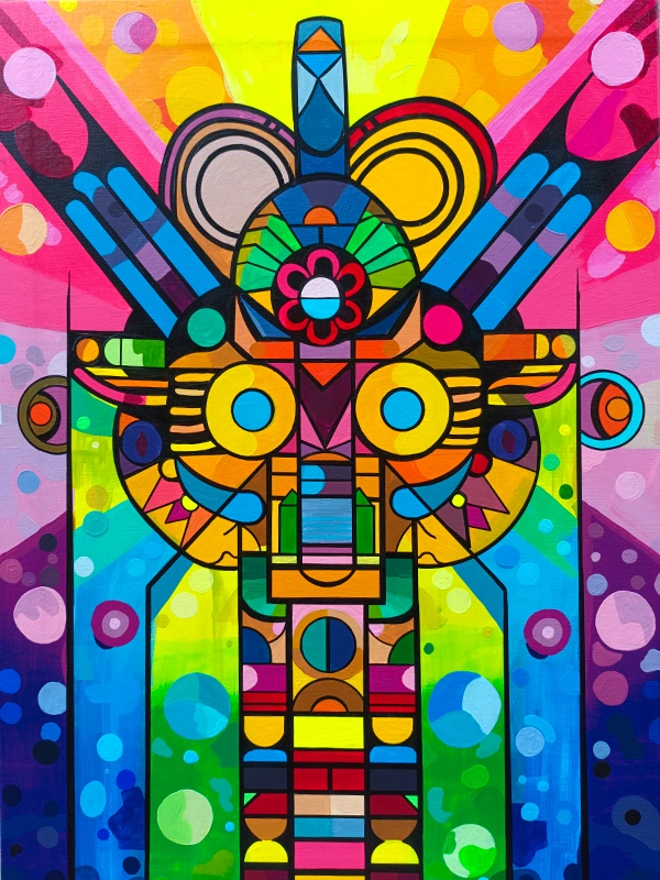 Rainbowwer Abstract Symmetrical Portrait Interdimensional Being