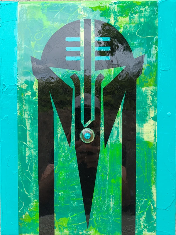 Imperium Viridis (Warden of Flourishing Ambition) – Acrylic on Canvas, 40×30 cm (16in X 12in) - Image 2