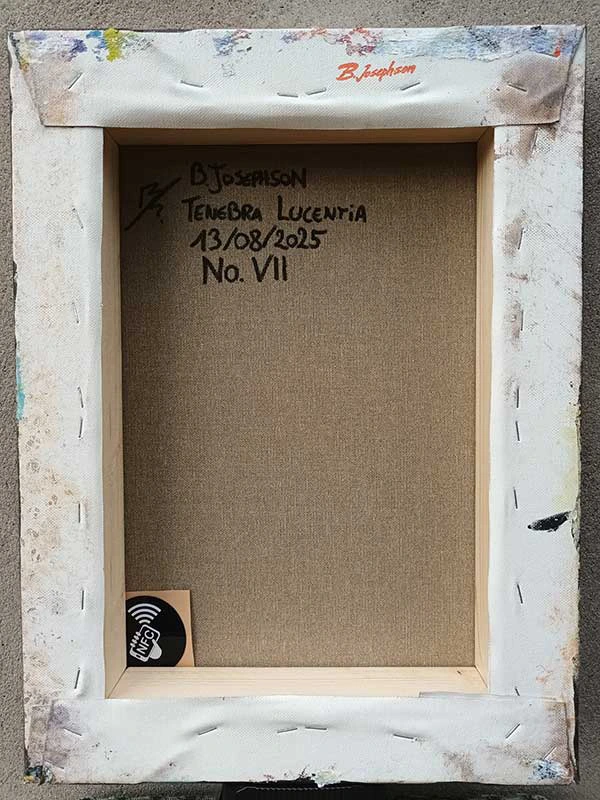 Tenebra Lucentia (Gate of Illuminated Fears) – Acrylic on Canvas, 40×30 cm (16in X 12in) - Image 3