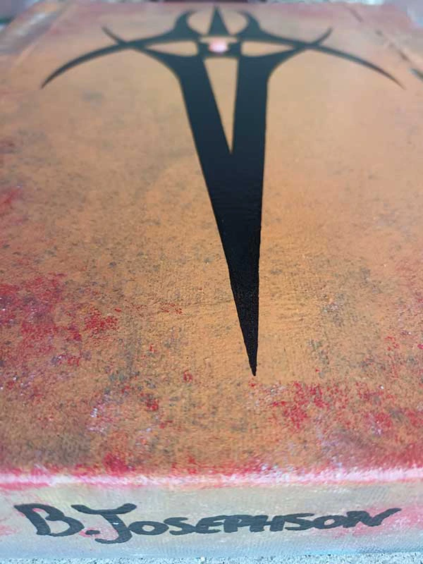 Tenebra Lucentia (Gate of Illuminated Fears) – Acrylic on Canvas, 40×30 cm (16in X 12in) - Image 4