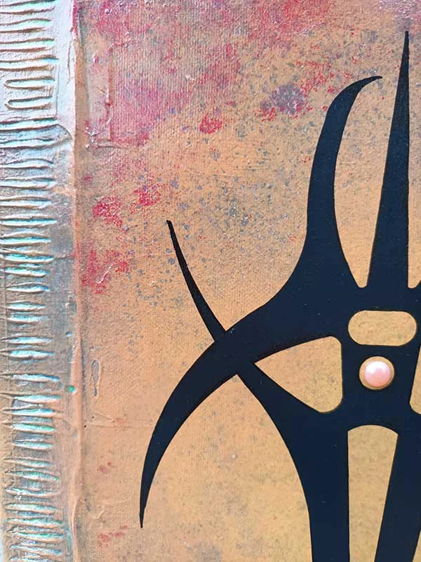 Tenebra Lucentia (Gate of Illuminated Fears) – Acrylic on Canvas, 40×30 cm (16in X 12in) - Image 6