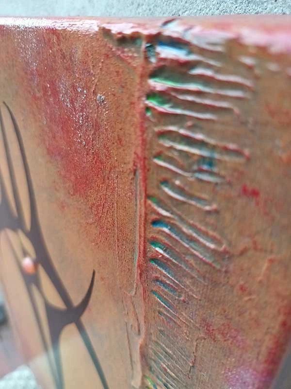 Tenebra Lucentia (Gate of Illuminated Fears) – Acrylic on Canvas, 40×30 cm (16in X 12in) - Image 8